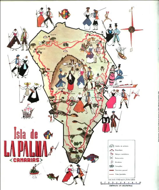Mapa turístico de La Palma